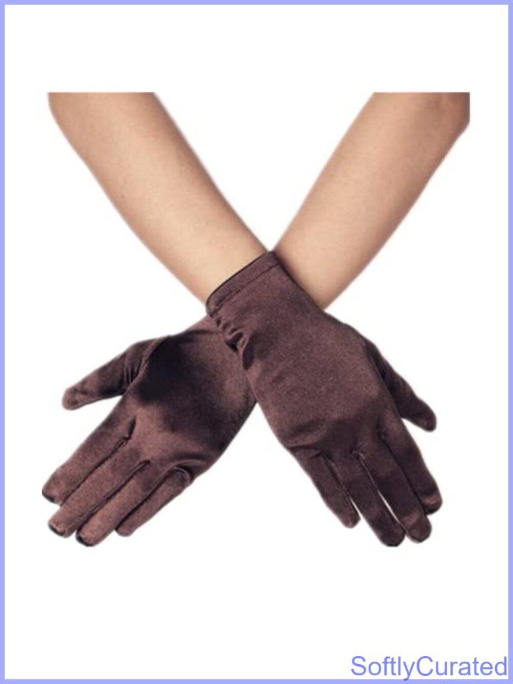 Satin Opera Gloves 9 Inch Wrist Length Stretchy Elegant Formal Mittens